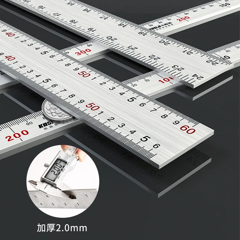 90도 스테인리스 스틸 두꺼운 자 30/50/60cm 목공용, 자 1미터