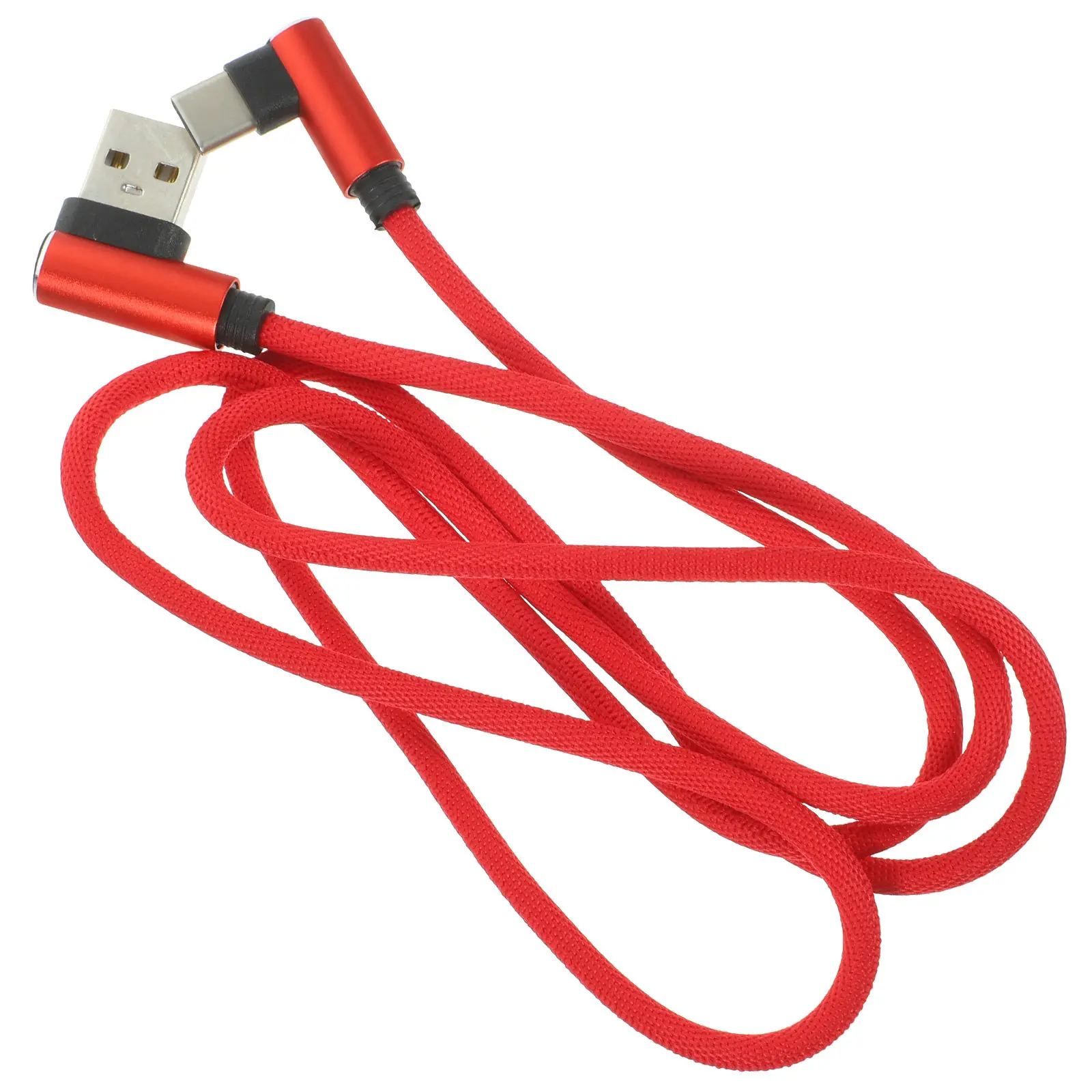 1M 직각 타입-C 케이블, 나일론 편조 USB C 충전 케이블, 고속 데이터 동기화, 90도 L자형, 휴대폰, 태블릿, 노트북용