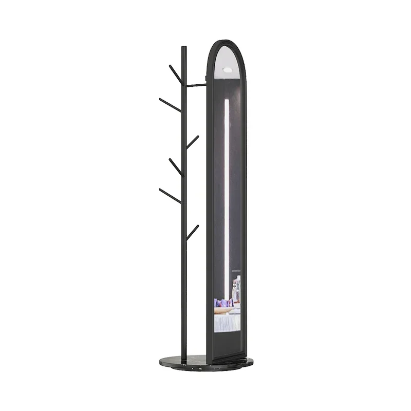 

Wyj Wind Floor Rotating Full-Length Mirror Coat Rack Integrated