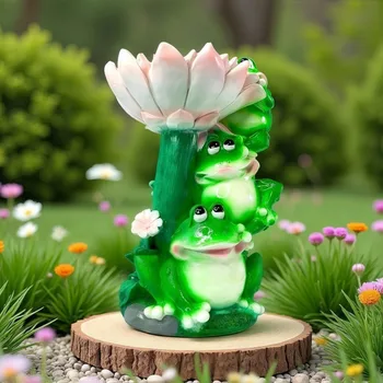 Simulated Animal Creative Frog Sculpture Outdoor Villa Courtyard Park Pond Pool Garden Landscape Decoration Ornament 1