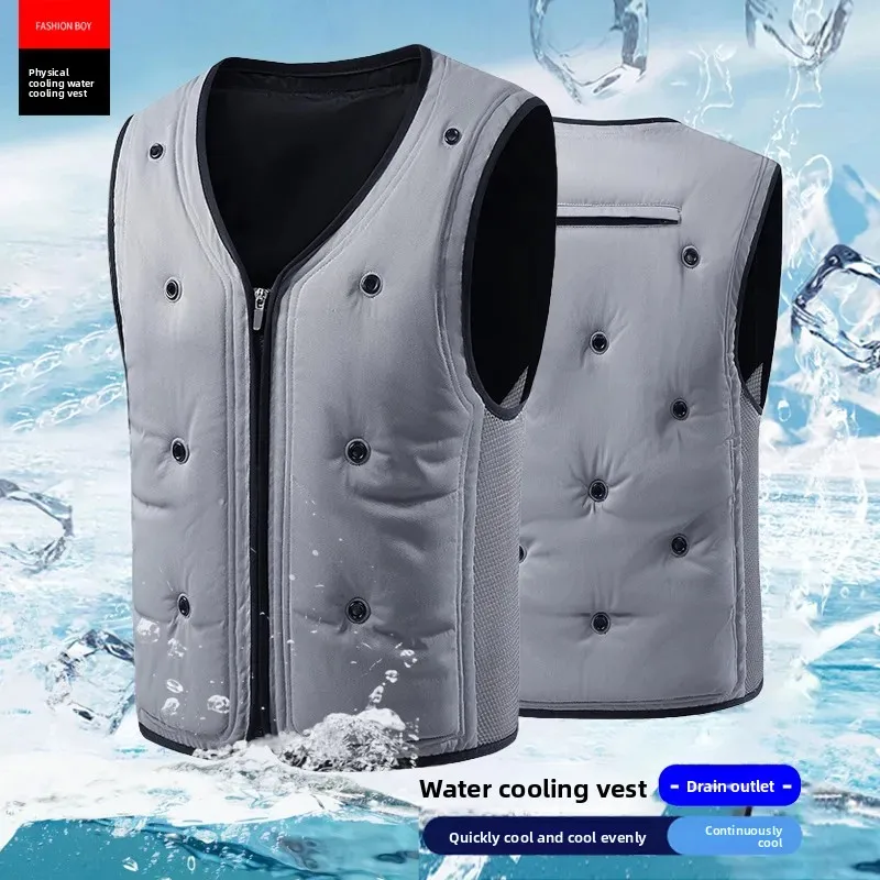 COMXZ Men Women Cooling Vest Water Cooling System Outdoor Hiking Fishing Travel Physical Cooling Work Jacket Summer Breathable