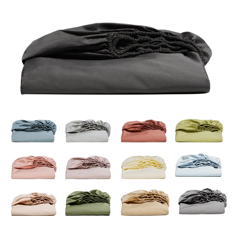 Description Picture 2 of item100% Egyptian Cotton Fitted Sheet 1000 Thread Count Mattress Cover Four Corner with Elastic Band Bed Sheet Pillowcase Need Order