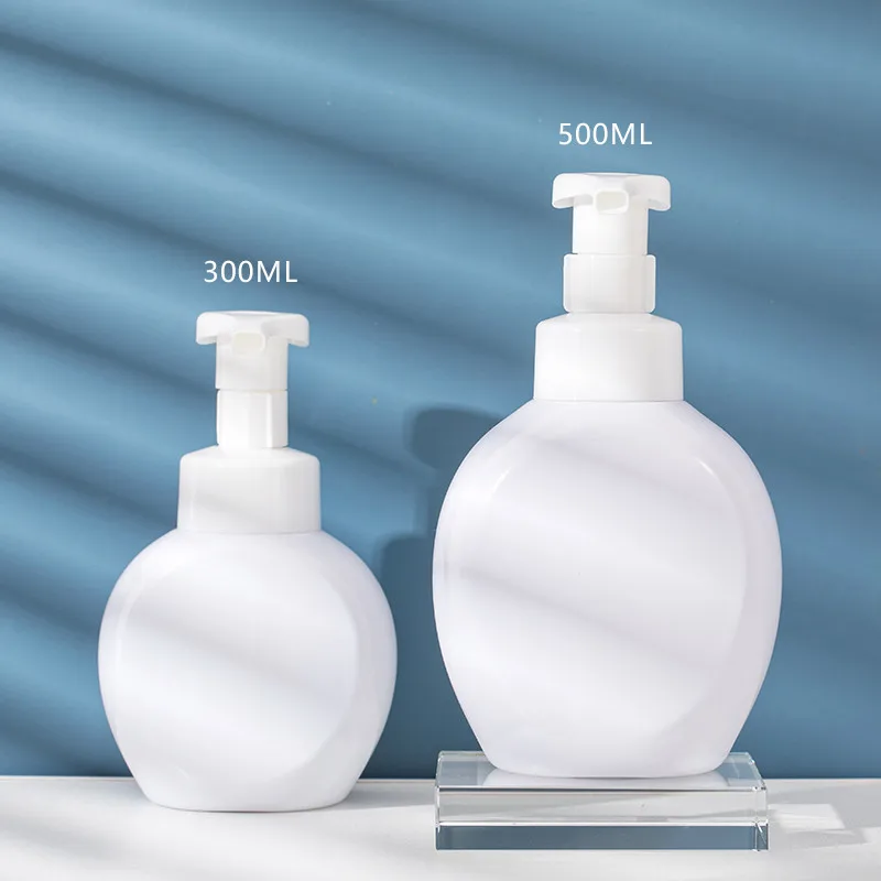 

300ml Plastic Foam Pump Bottle Refillable Empty Cosmetic Container Cleanser Soap Shampoo Foaming Bottles Makeup Travel Bottle