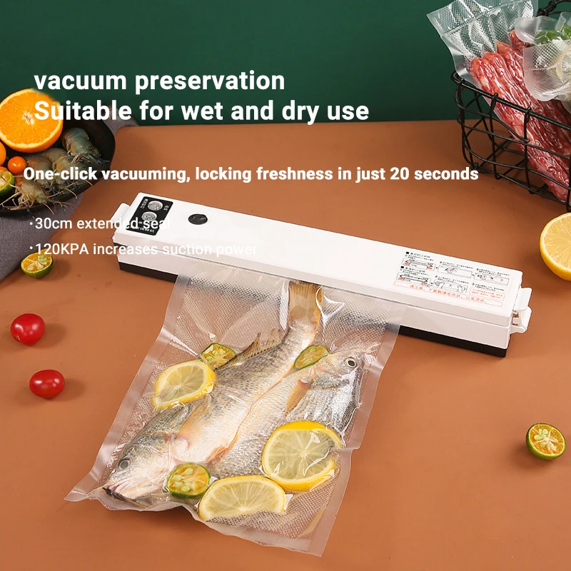 kitchen vacuum bags for food storage reusable vacuum seal electric pump vacuum zipper food saver bag including 50pcs Electric Vacuum Sealer Packaging Machine For Home Kitchen Food Saver Bags  Commercial Vacuum Food Sealing