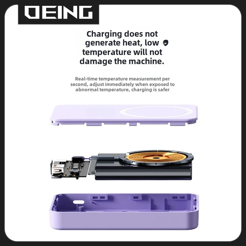 10000mAh Magnetic Power Bank With Foldable Stand For iPhone Samsung Xiaomi Portable Wireless Charger for Apple External Battery 4