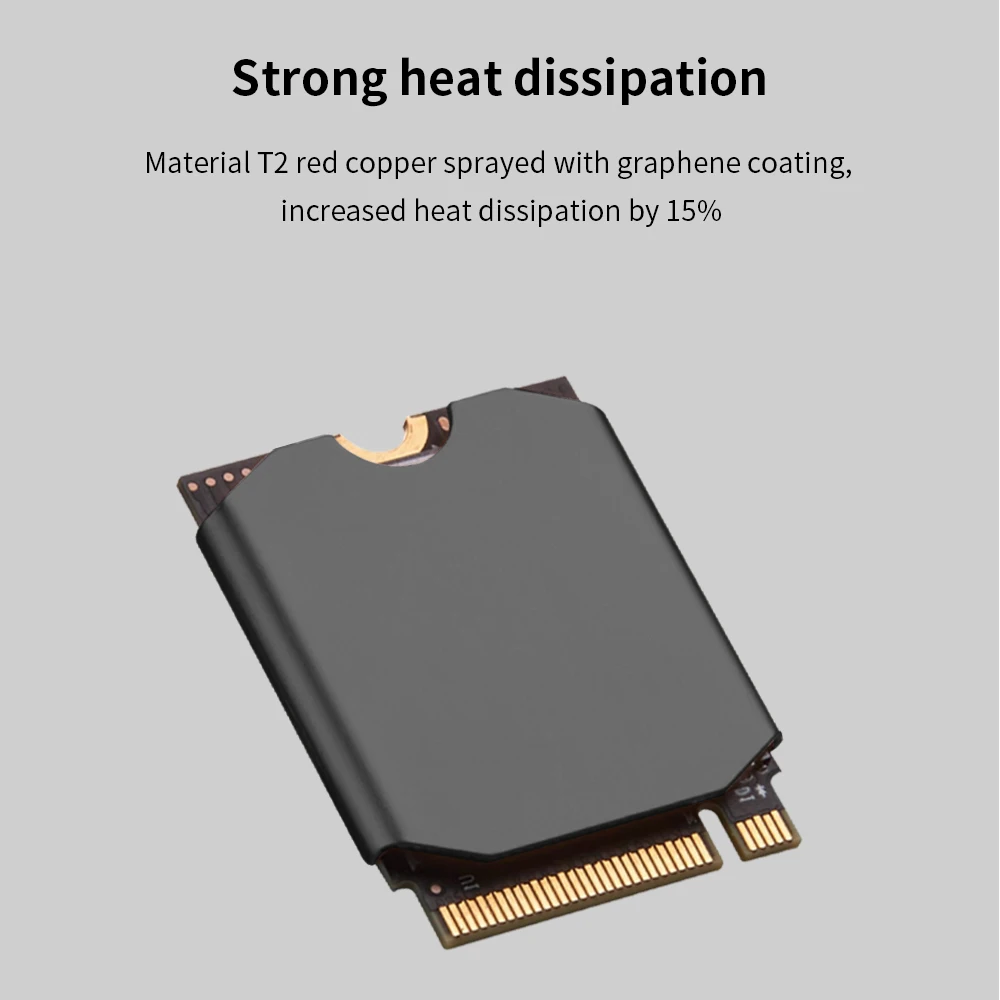 TISHRIC M2 SSD Cooler Copper Solid State Heat Sink Thermal Conductive Silicon Wafer Applicable To M.2 2230 Solid-state Drive