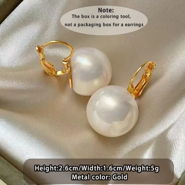 Boucles d'oreilles françaises élégantes en perles plates épissées, couleur or, pour bijoux de fête à la mode coréenne, accessoires doux pour femmes, nouvelle collection 2025