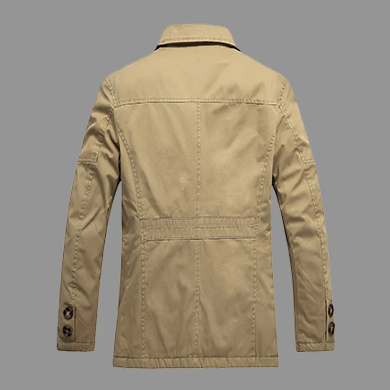 Men 2023 Autumn Winter New Fleece Thick Warm Jacket Men Windproof Cotton Army Coat Mens Brand Outwear Fashion Casual Jacket Men
