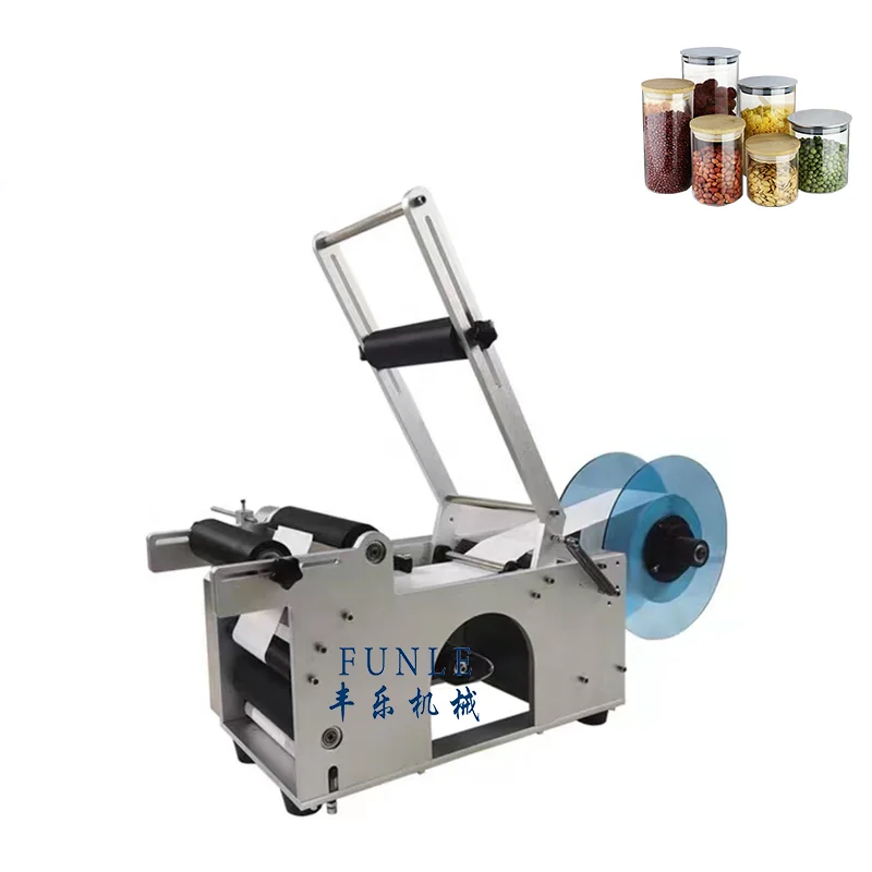 

Hot Sale Stainless Steel Semi-automatic Labeling Machine for Round Bottles