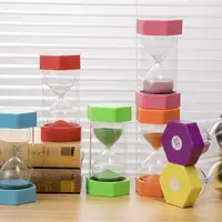 Hexagonal Hourglass Sand Clock for Kids Drop Resistance Kitchen Timer Home Decor Game Toys Gift 10 Minutes 15 Minutes 30 Minutes 1