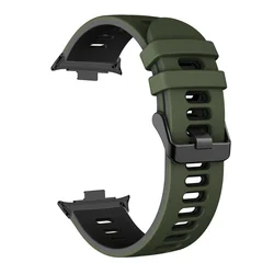 Premium Sports Silicone Watch Band Strap Replacement - Versatile Wristband Accessory for Redmi Watch 4 (AGreen Black  Black)