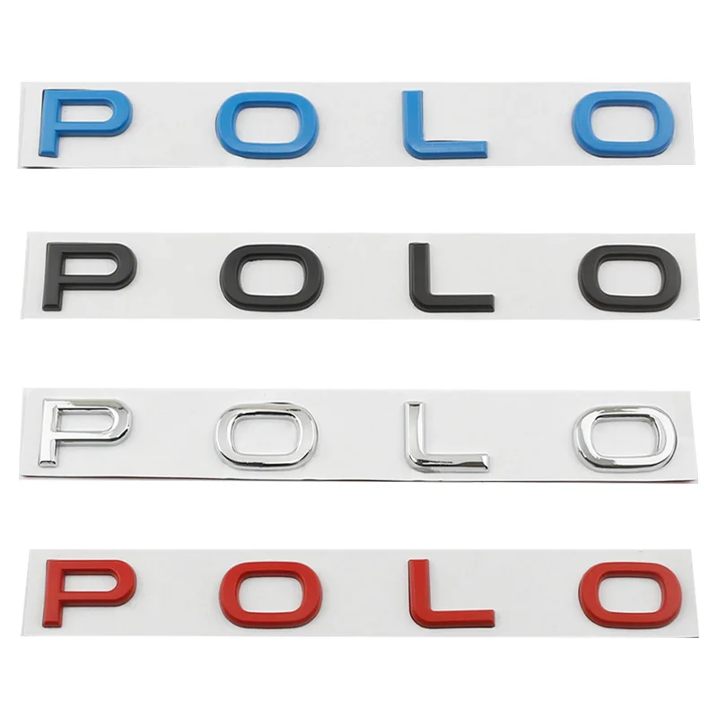 Car Metal Trunk Letters Logo Badge Emblem Decalcomania Sticker Per Vw Volkswagen Polo Accessori 1 Pz