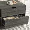 Set of 2 nested coffee tables, modern central coffee table, drawer and storage rack, living room bedroom side table 6