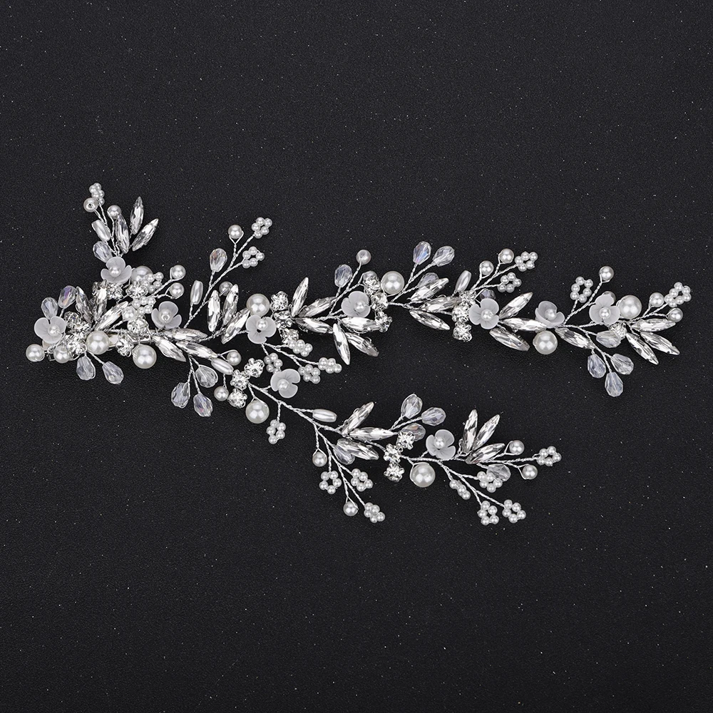 Bridal Hair Accessories Gold Wedding Hair Accessories Rhinestone Pearl Luxury Headband And Earrings For Women Bridal Headwear Hair Jewelry hair accessories bridal hair accessories