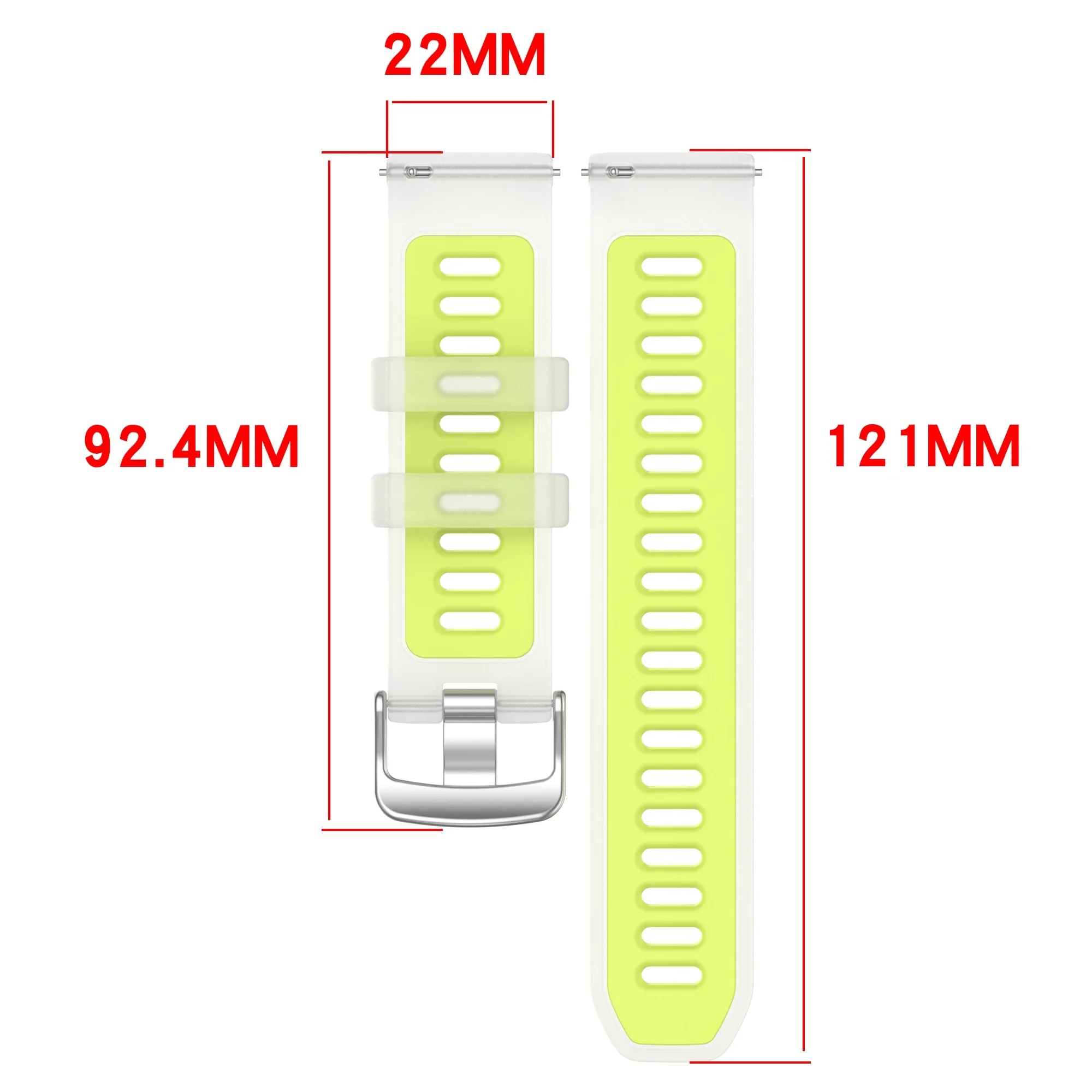 Semi-Transparent Two-Tone Silicone Replacement Watch Strap