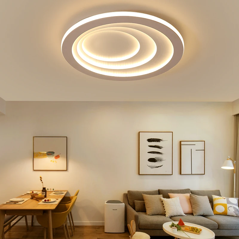 

48W/64W/76W LED Ceiling Lamps Living room Bedroom Modern Lustre Round Hardware Ceiling Lights