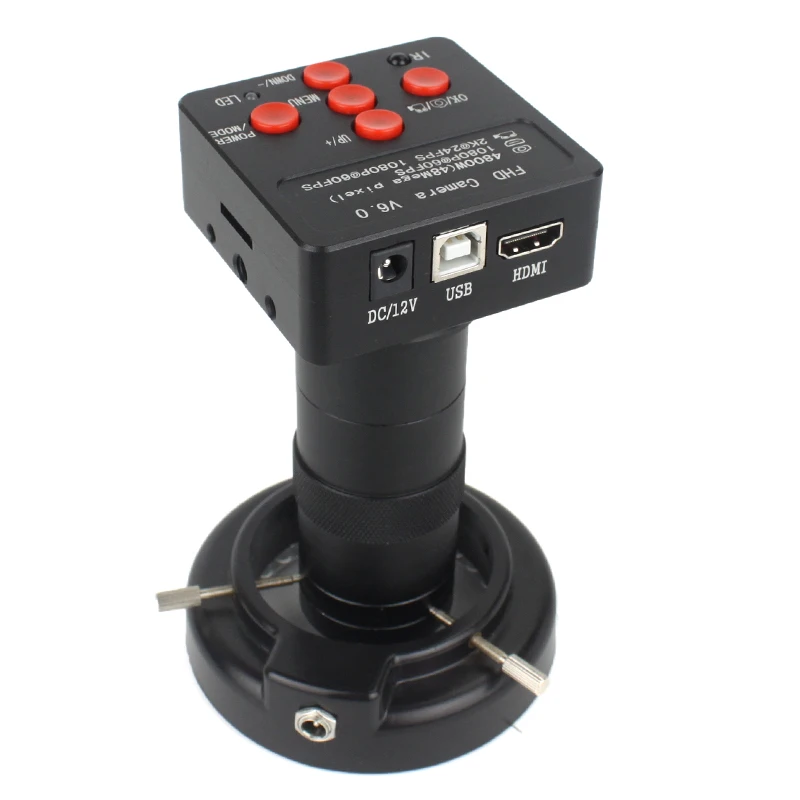

2K 48MP HD 1080P HDMI USB Digital Video Microscope Camera 100X 300X C-Mount Lens Professional Phone PCB Soldering Repair Tools