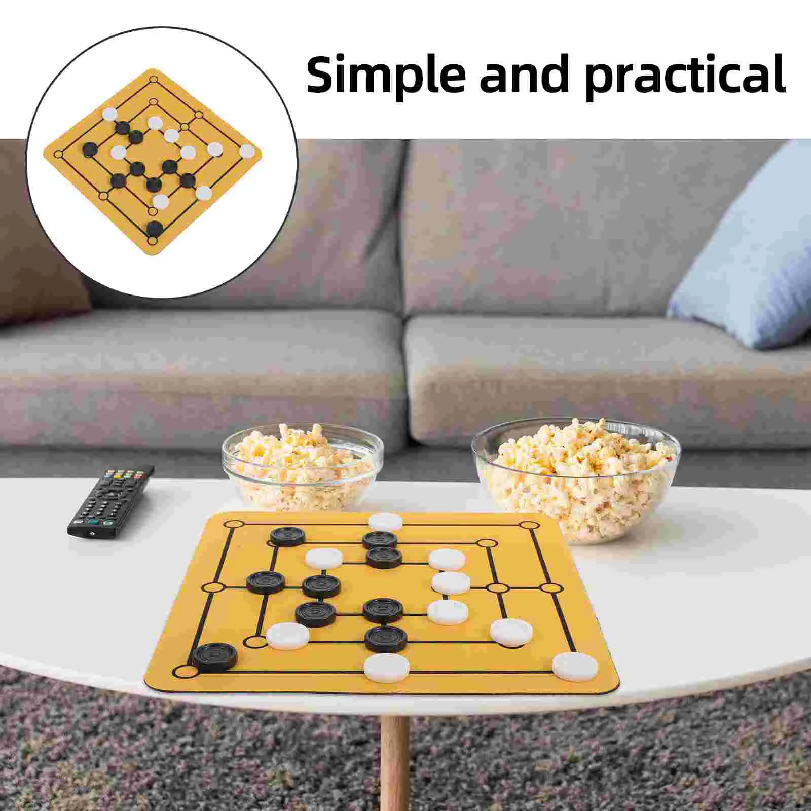 Board Game 1 Set Traditional Nine Mens Morris Table Funny Portable Household Chessboard Gathering