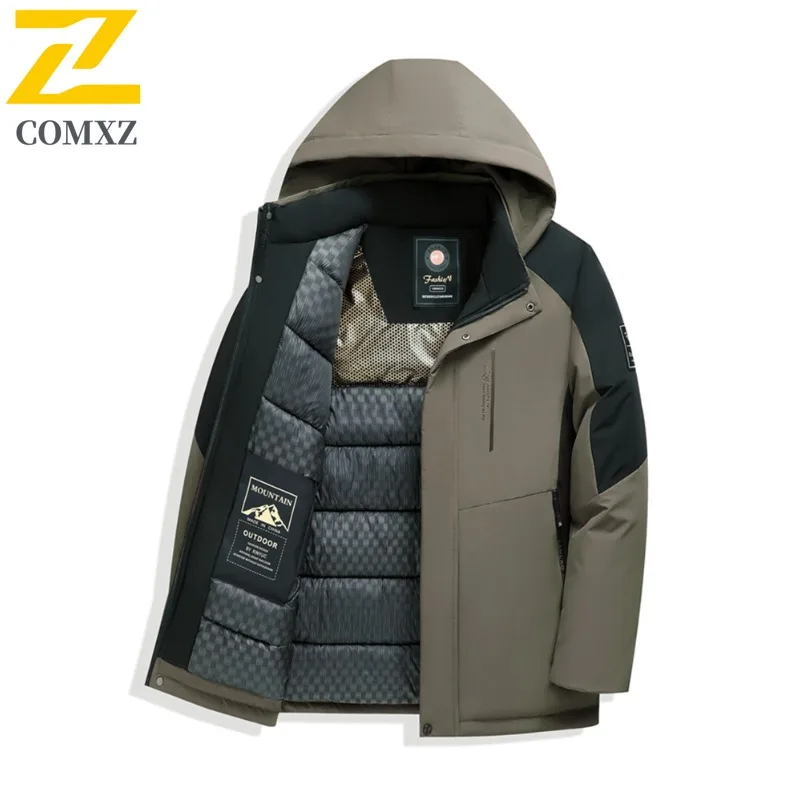 EIAO Men's Graphene-Heated Winter Jacket -Detachable Hood Thermal Coat with Intelligent Warming System for Senior Gentlemen 2025