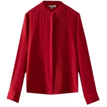 

Dress Shirts 100% Natural Silk Thin Summer Office Lady Folds Full Sleeve Fashion Clothes Woman 2022 New Womans Tops