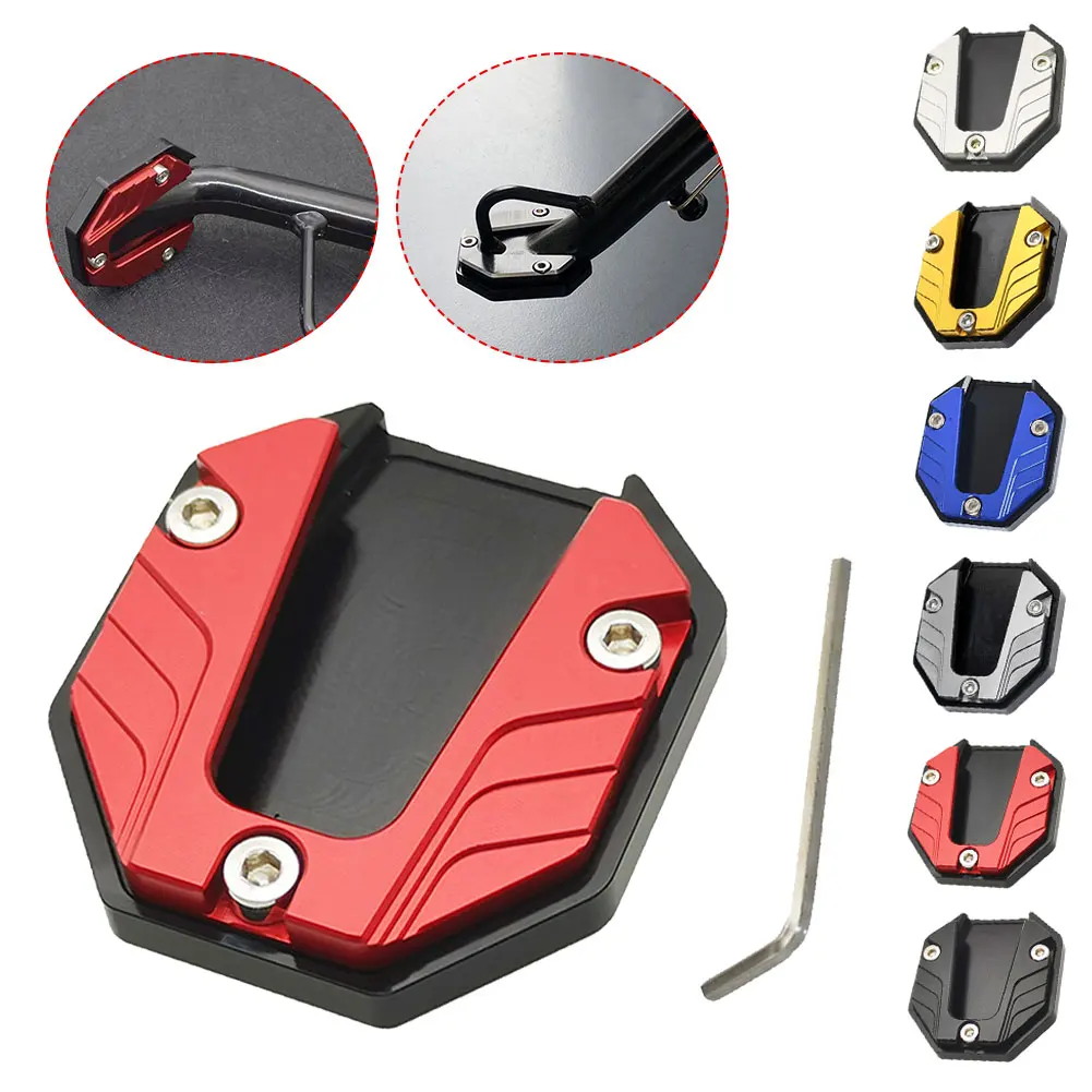 

Universal Aluminum Alloy Motorcycle Bicycle Kickstand Extender Foot Side Stand Extension Pad Plate Motorbike Accessories