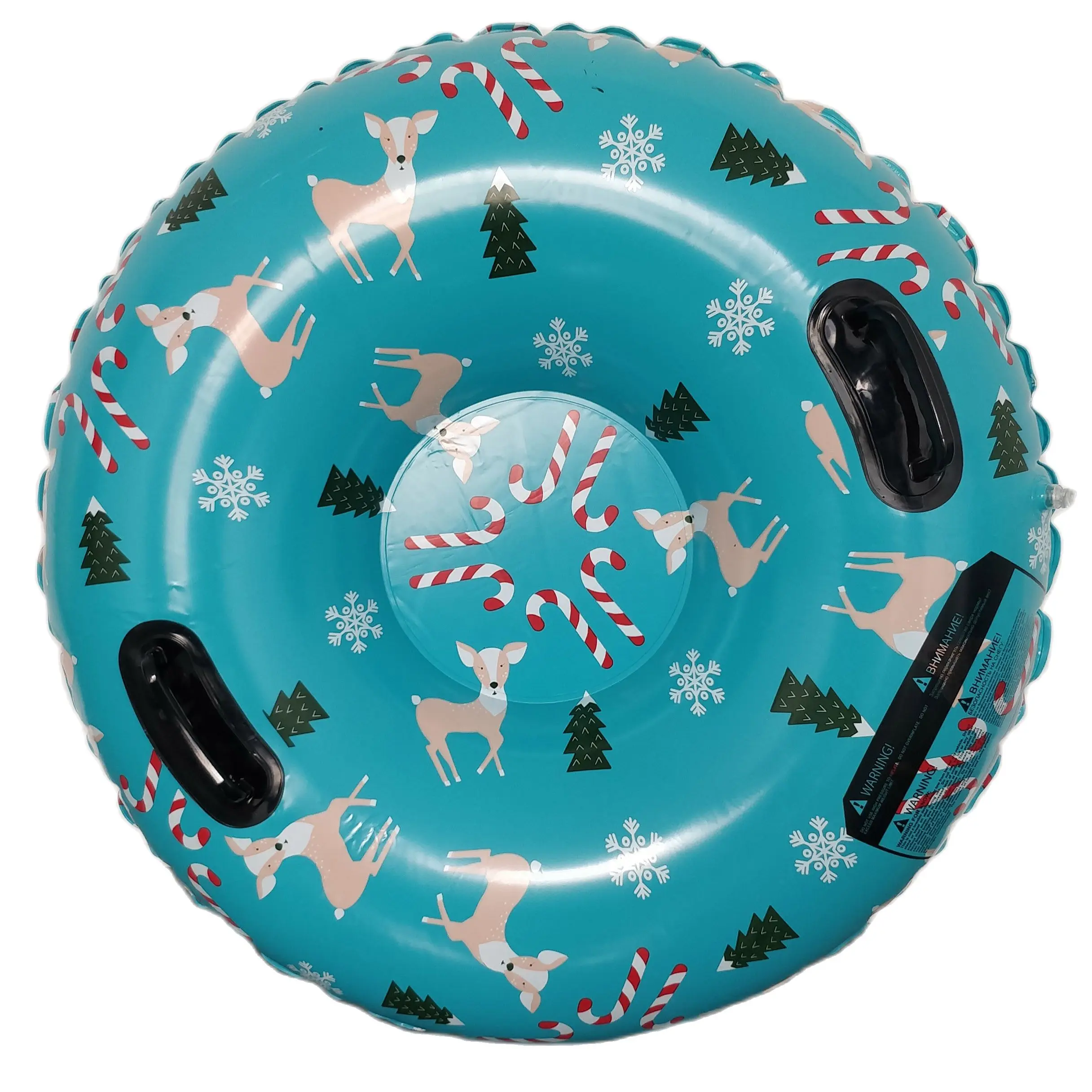 Winter Snow Tube Inflatable Sled for Kids and Adults 38'' Heavy Duty