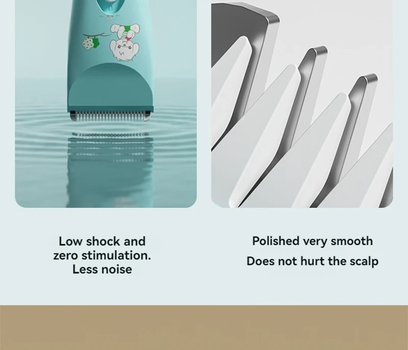 Baby Hair Clipper Quiet Shaving New Baby Electric Pusher Silent Baby Hair Shaving and Fetal Hair Cutting Tool No Lubricating Oil