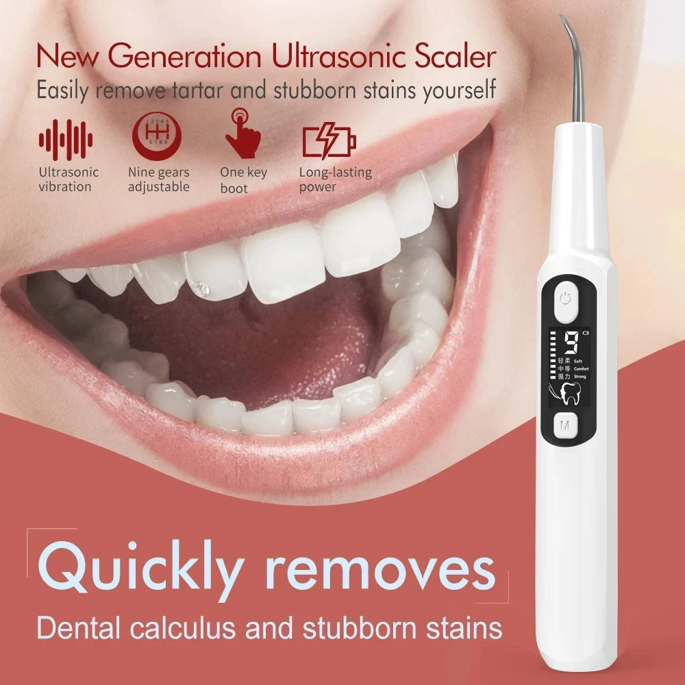 Xiaomi MIJIA Ultrasonic Dental Scaler Teeth Tartar Stain Tooth Calculu Remover Electric Sonic Teeth Cleaner Dental Stone Removal dental cleaner dental scaler