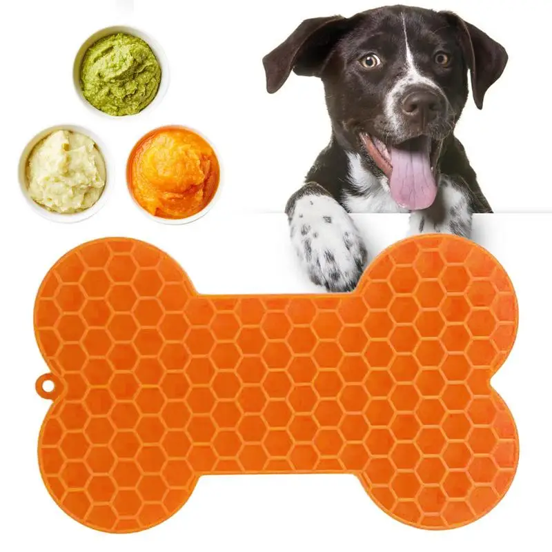 Silicone Licking Pad Pet Dog Lick Pad Bath Peanut Butter Slow Eating