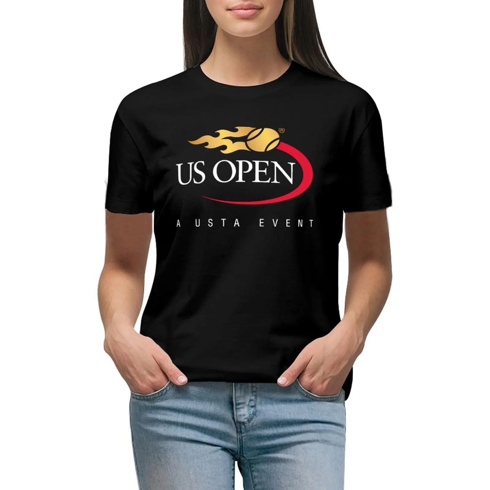

US Open T-shirt Aesthetic clothing animal print shirt for girls Woman clothing