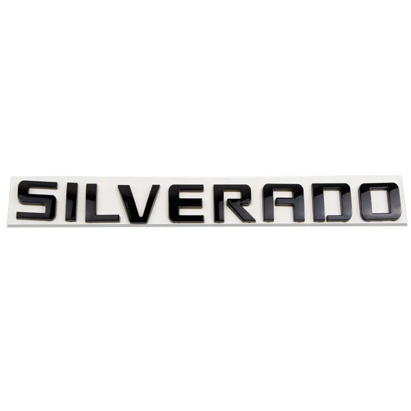 Chevrolet SILVERADO LTZ LT 편지 로고 스티커 용 3D ABS (플라스틱) 자동차 스타일링 자동차 사이드 펜더 테일 트렁크 데칼 스티커 배지