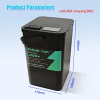 Batterie Lithium-Ion 48v 42Ah 55Ah pour moto électrique NIU M +/ U +/ U2 avec chargeur 5A 3