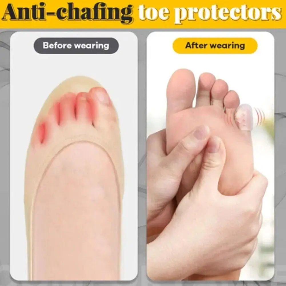 10pcs Toe Protector Thumb Care Silicone Soft Breathable Foot Corns Blisters Toe Cap Cover Finger Protection,silicone toe cap,toe protector