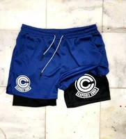 Anime Dragon Ball Son Goku Shorts New 2023 Men Double Layer Sports Short Pants 3d Digital Printing Sportswear Breathable Beach P 5