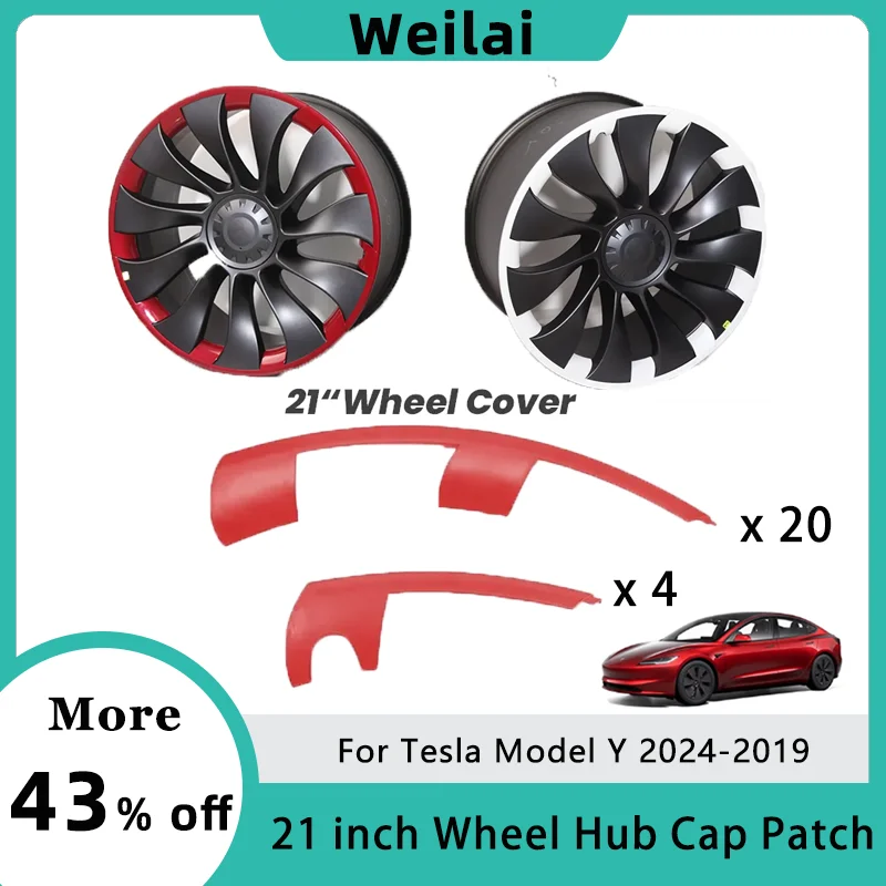 CarbonFiberWheelCoverForTeslaModelY2021202321inch