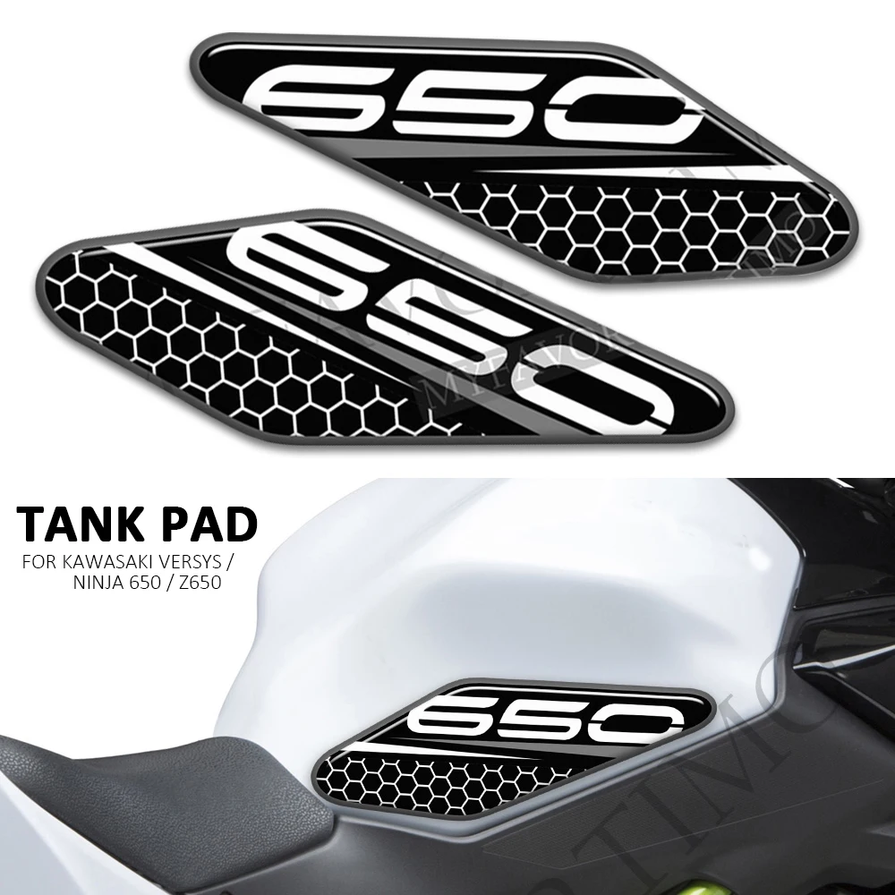 Z650 Accessorie Fuel Tank Pad Decal Sticker For Kawasaki Versys Ninja 650 3D Stickers Ninja650 Z 650 Fuel Tank Decals Protection gas for tank caps pad cover sticker decals fit for z900 z400 ninja 400 ninja650 drop shipping
