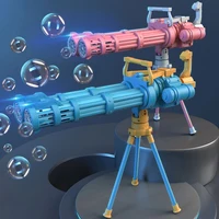 Double-tube Bubbles Machine Automatic Bubble Gun Rocket Outdoor Blowing Bubble Toys for Kids Water Pomperos Childrens Day Gifts 2