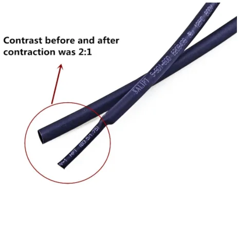 Versatile Black Heat Shrink Tubing Pack (Variety of Sizes: 0.6mm - 14mm, 2:1 Ratio)