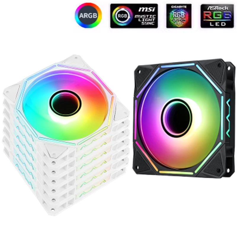 

Argb Shenguang Synchronous Chassis Cooling Fan PWM 120mm Intelligent Temperature Control 5v 3Pin Desktop Silent 12V 12025PC Case