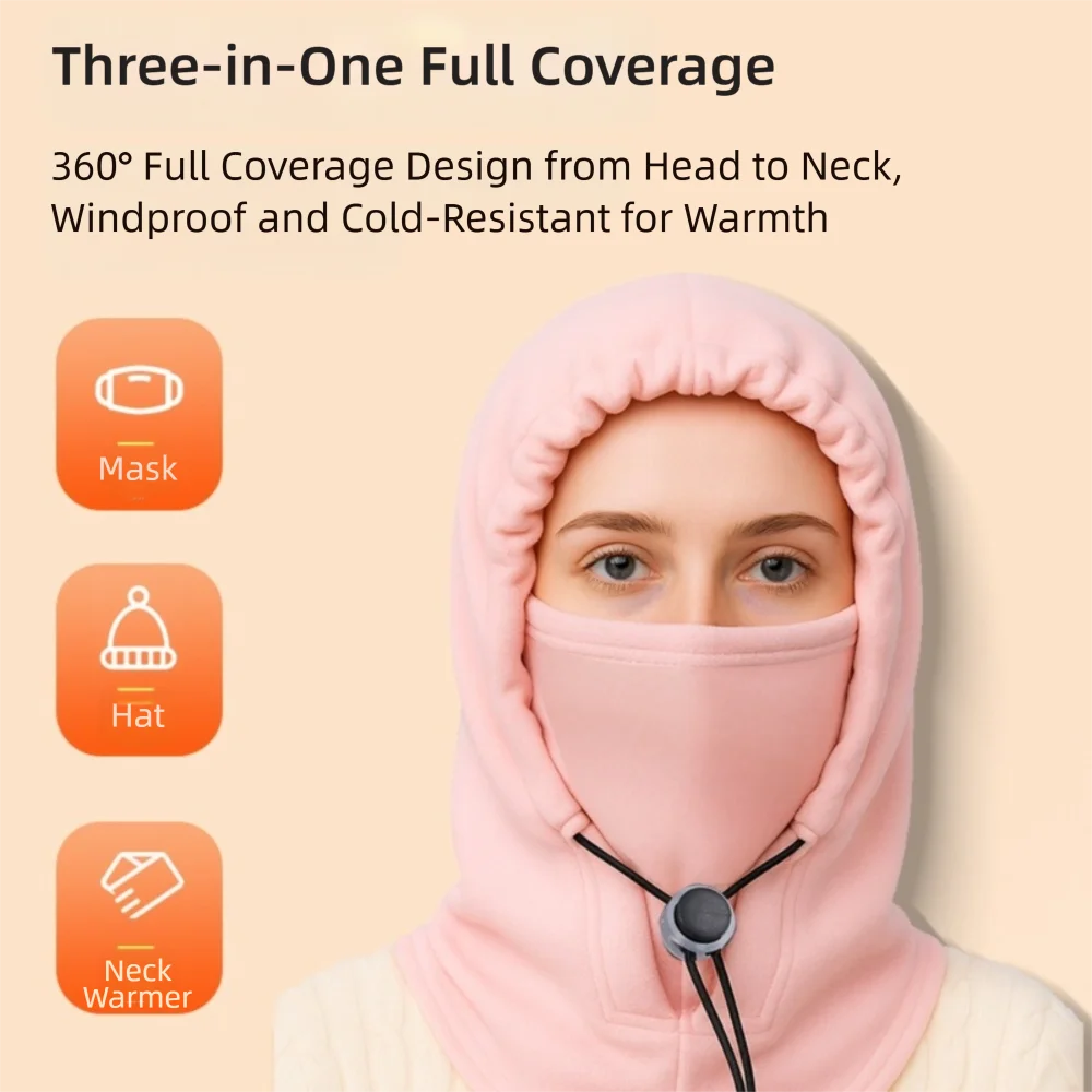 New Windproof Balaclava Hat with Mask Warm Ear Protection Cap Cold Proof Breathable Cycling Mask Outdoor Sport