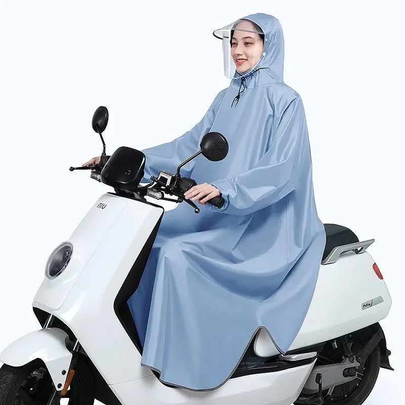 

Electric battery car with sleeve raincoat for men motorcycle long full-body rainproof single-person riding self-porch new poncho