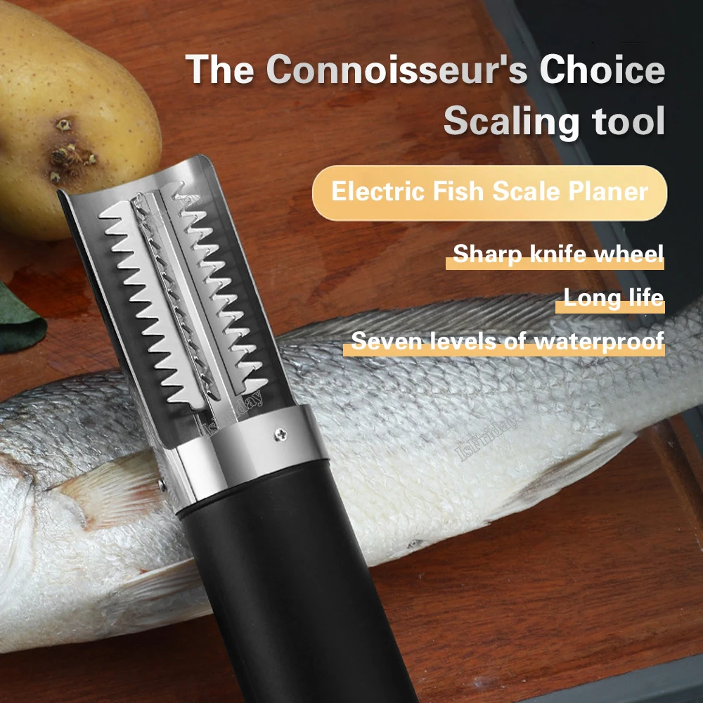 Wireless Portable Electric Fish Scaler Remover Fish Scraper Cleaner Waterproof Battery 3000mAh USB Charge Seafood Tools fish scaler