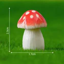 Creative Micro Landscape Healing Mushroom Set - Desktop and Car Decoration Ornaments (Red Head Mushroom)