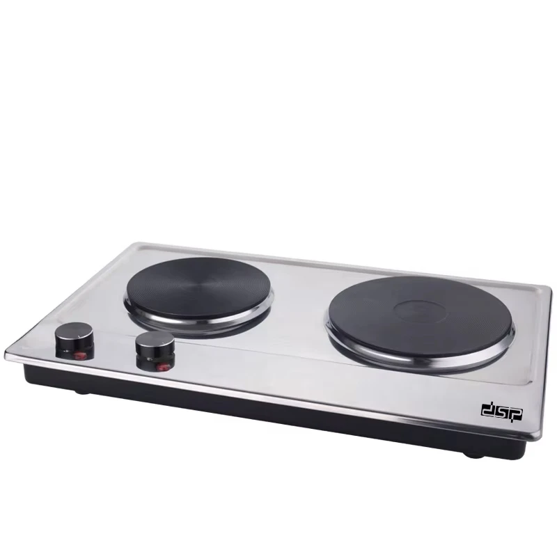 Houselin Double Cooktop Electric Stove,1500 Watts Electric Hot Plate, emperature Controls, Power Indicator Lights,Easy to Clean