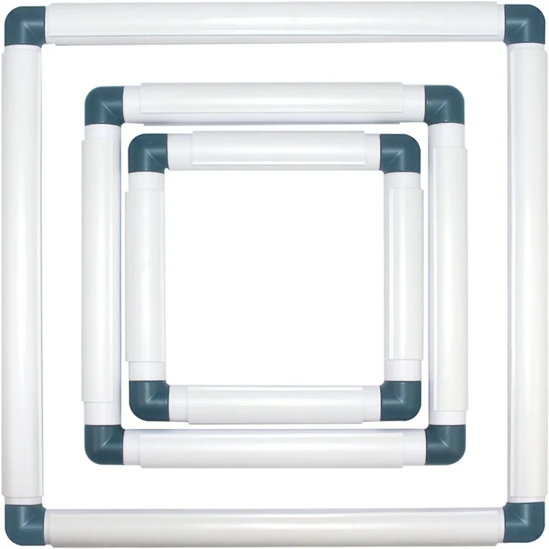 Square Embroidery Hoops Cross Stitch Hoops Embroidery Hoop Frame Punch Needle Quilting Fram 3-Pack Blue