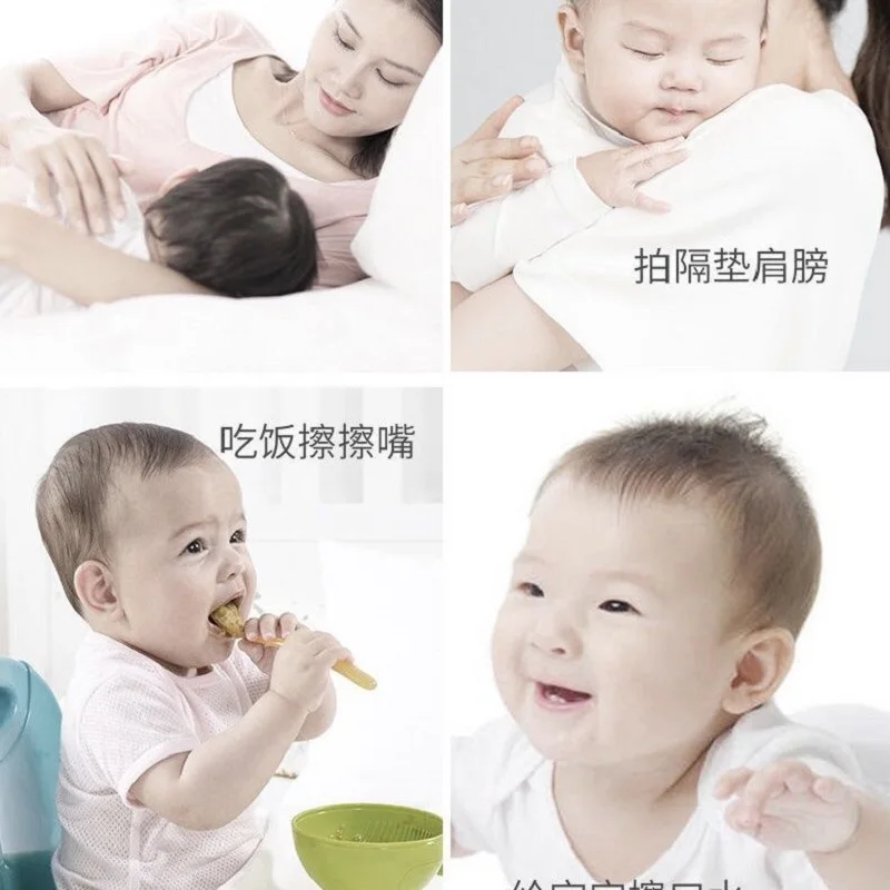 10pcs Cotton Baby Face Towel Newborn Items Baby Boys Girls Handkerchief Soft Saliva Towel Feeding Washcloth Burp Cloths 22X22CM