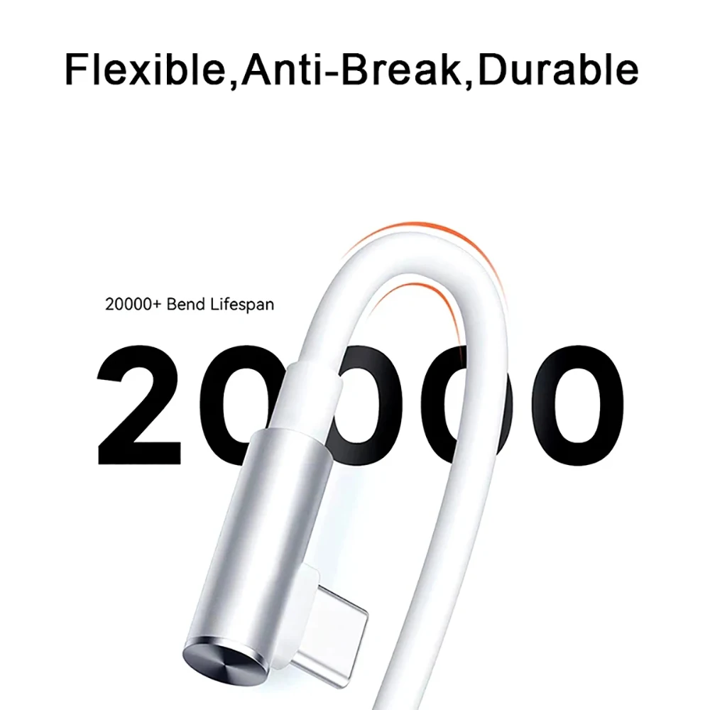 120W/40W USB-C 고속 충전 케이블, 엘보 USB-C 고속 데이터 케이블, 1m/1.8m 퀵차징 범용 케이블