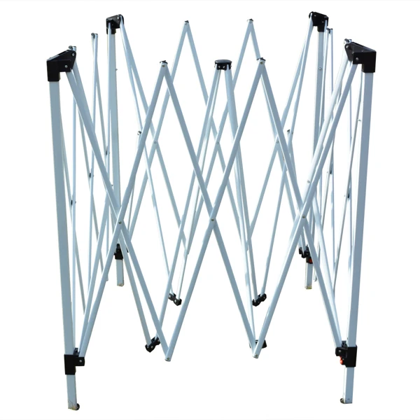  10*10ft 白色 4片面-2个门2个窗 折叠棚 牛津布   喷塑铁管 LT 便携-94