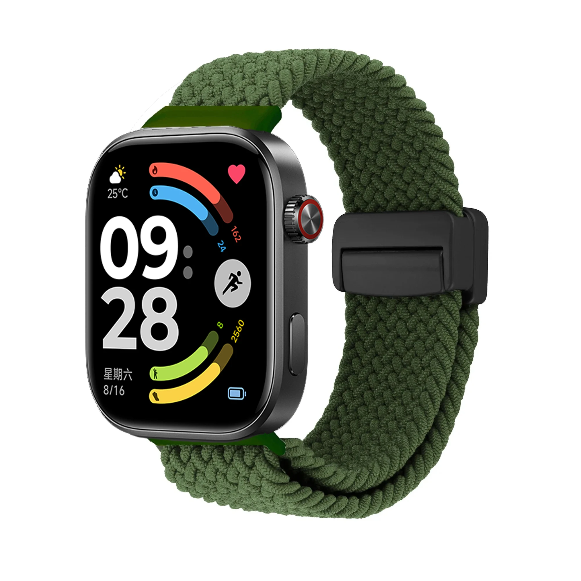 Magnetisches geflochtenes Armband für Redmi Watch 6 5 4, Sportarmband, verstellbarer Ersatzarmreif, Correa, Xiaomi Mi Band 10 Pro 8 Pro/9 Pro Band – Detail 2