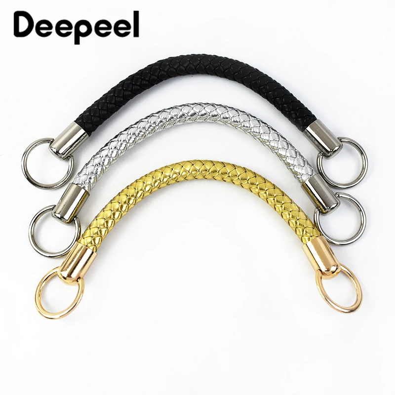 2Pcs Deepeel 25/40/50cm Mode Leder PU Woven Taschen Griff frauen Schulter Tasche Handtasche strap Geldbörse DIY Ersetzen Zubehör